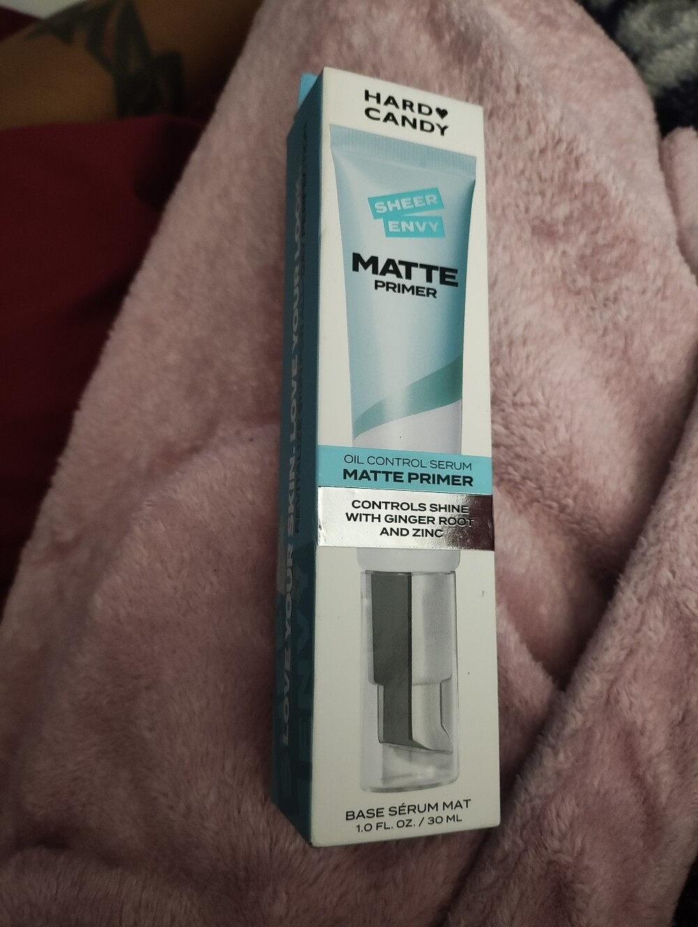 Hard Candy Matte Primer in Light Blue & White Packaging